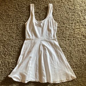 womens white sundress with lace back
